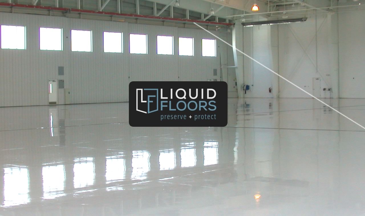 Wachovia Hangar Epoxy Flooring Install Liquid Floors after