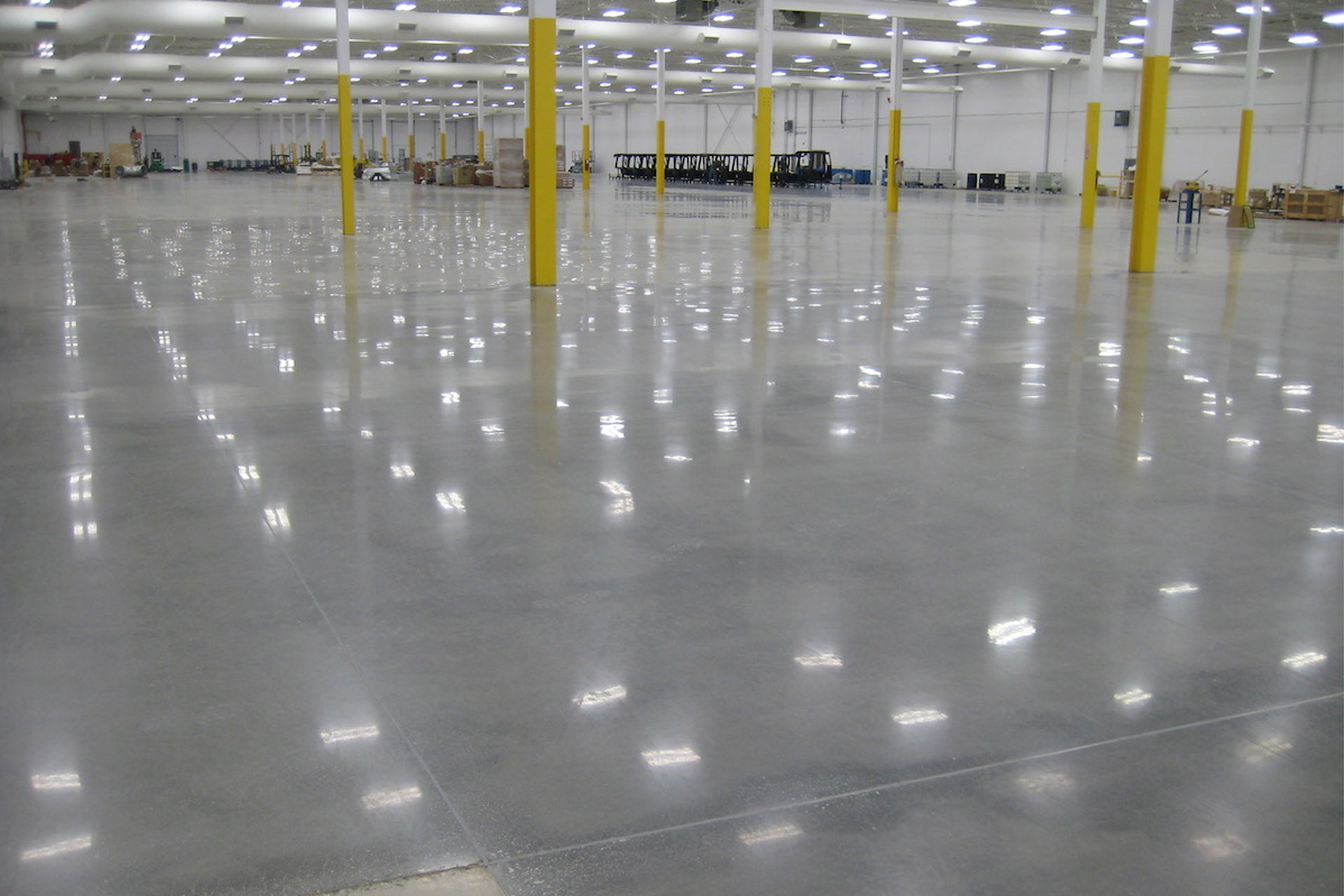 Polished Concrete floors on a warehouse